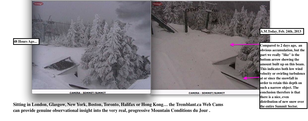 Web Cam Snap Shot Courtesy of Tremblant.ca