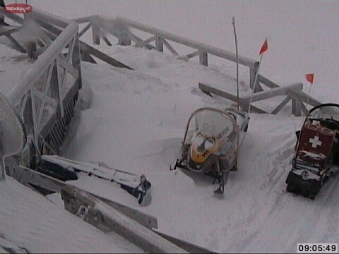 You can see how the wind helps move the snow and &quot;Drifts&quot; it around different objects in this snap shot taken outside the Summit Ski Patrol HQ.