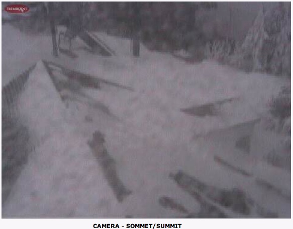 Web Cam Snap Shot Courtesy of Tremblant.ca