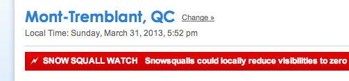 Screenshot Courtesy of The Weather Network.