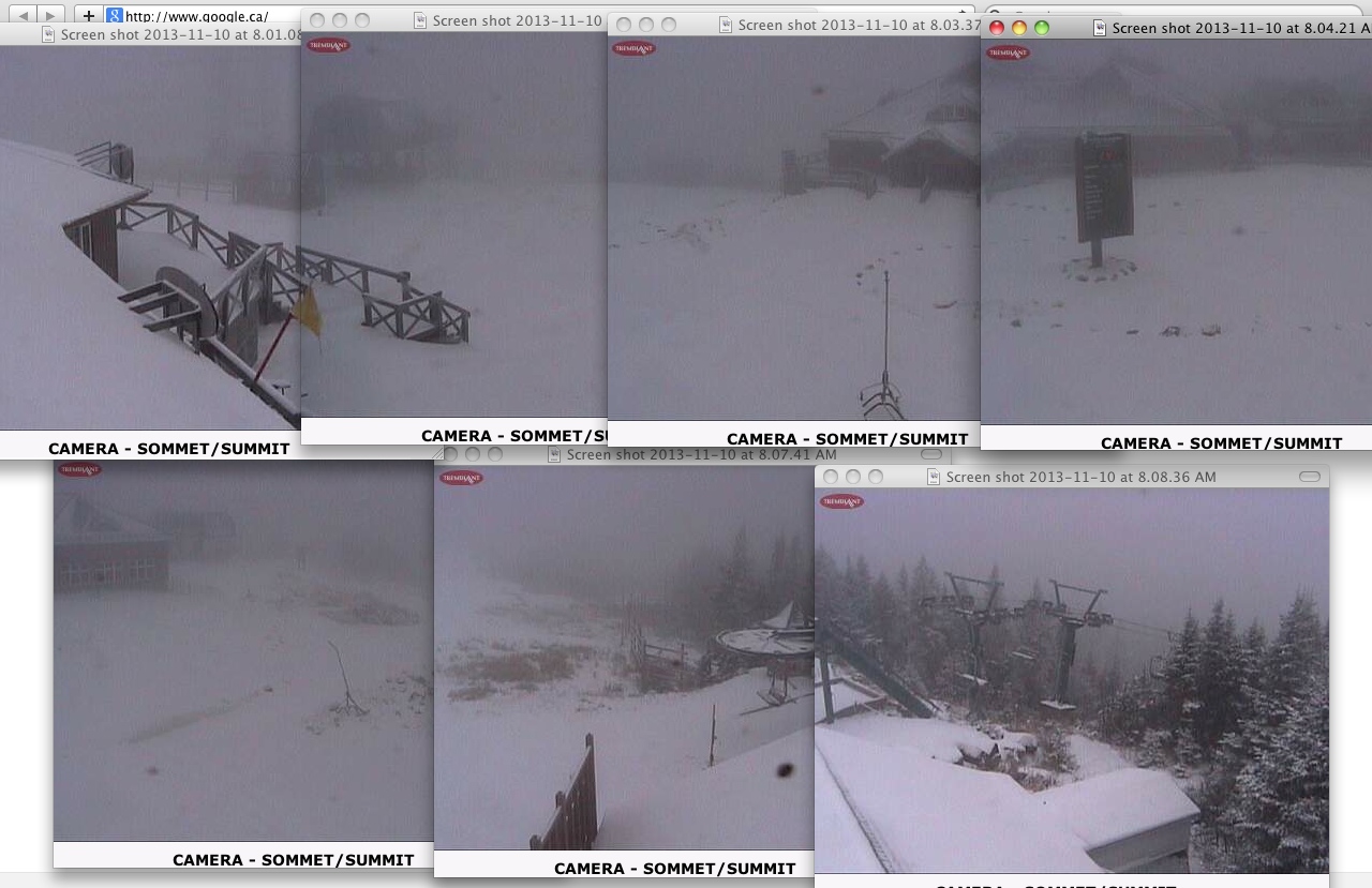 Web Cam Snap Shots Courtesy of Tremblant.ca