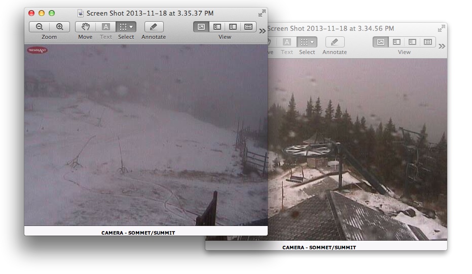 Web Cam Snap Shots Courtesy of Tremblant.ca