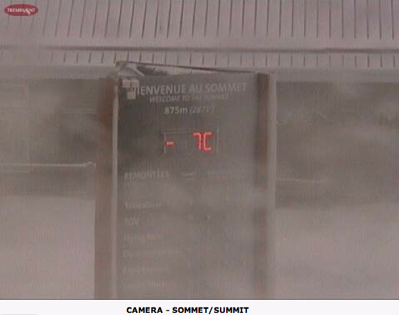 Web Cam Snap Shot Courtesy of Tremblant.ca