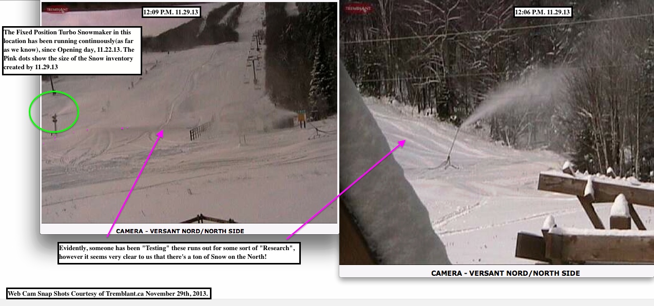 Web Cam Snap Shots Courtesy of Tremblant.ca