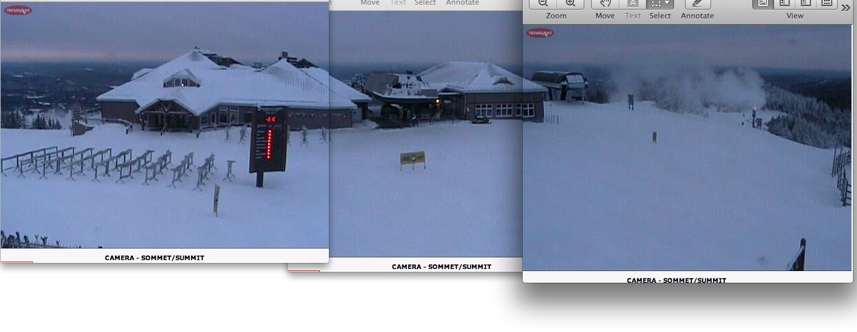 Web Cam Snap Shots, Courtesy of Tremblant.ca