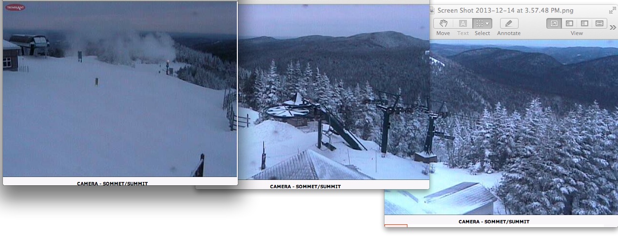 Web Cam Snap Shots, Courtesy of Tremblant.ca