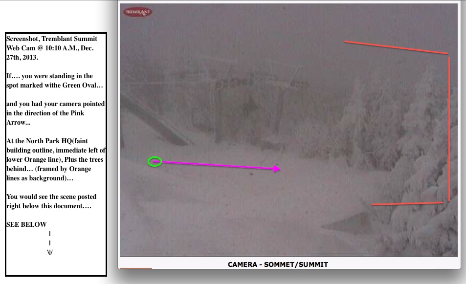 Web Cam Snap Shot Courtesy of Tremblant.ca