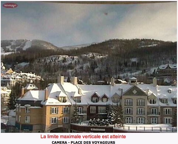 Web Cam Snap Shot Courtesy of Tremblant.ca