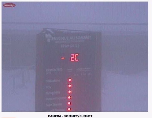 Web Cam Snap Shot Courtesy of Tremblant.ca