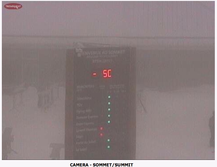 Web Cam Snap Shot Courtesy of Tremblant.ca