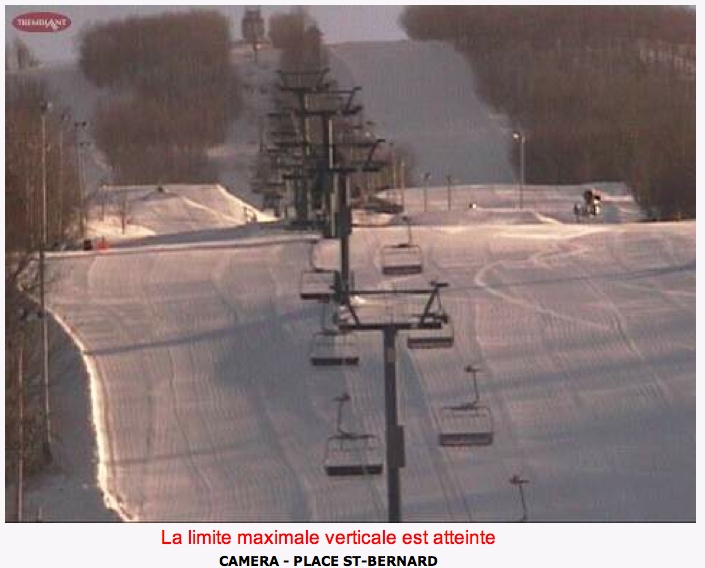 Web Cam Snap Shot Courtesy of Tremblant.ca