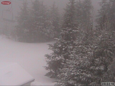 Surprise Snowy Summit. Right now, we have a bit of new snow at the top. Lets keep our &quot;fingers crossed&quot; that Good Conditions hold out. Looking North-East from the Summit web can toward the Lowell Thomas Chair Lift.