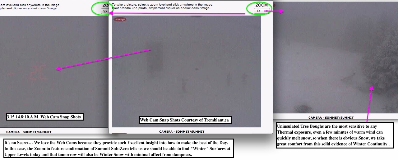 Web Cam Snap Shots Courtesy of Tremblant.ca