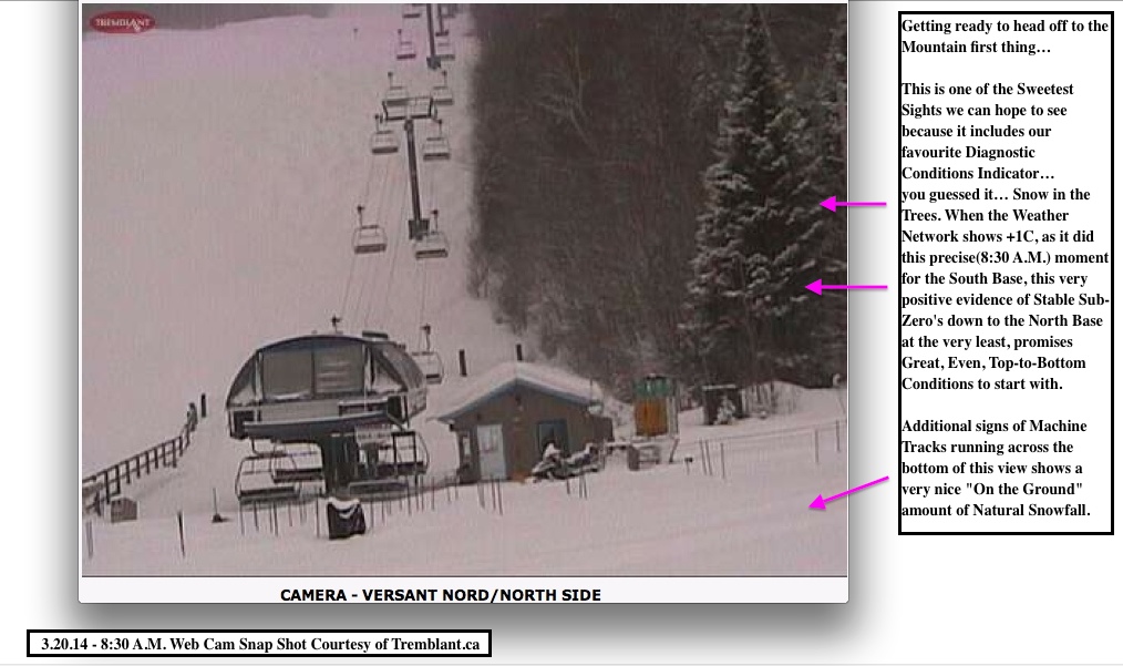 Web Cam Snap Shot Courtesy of Tremblant.ca