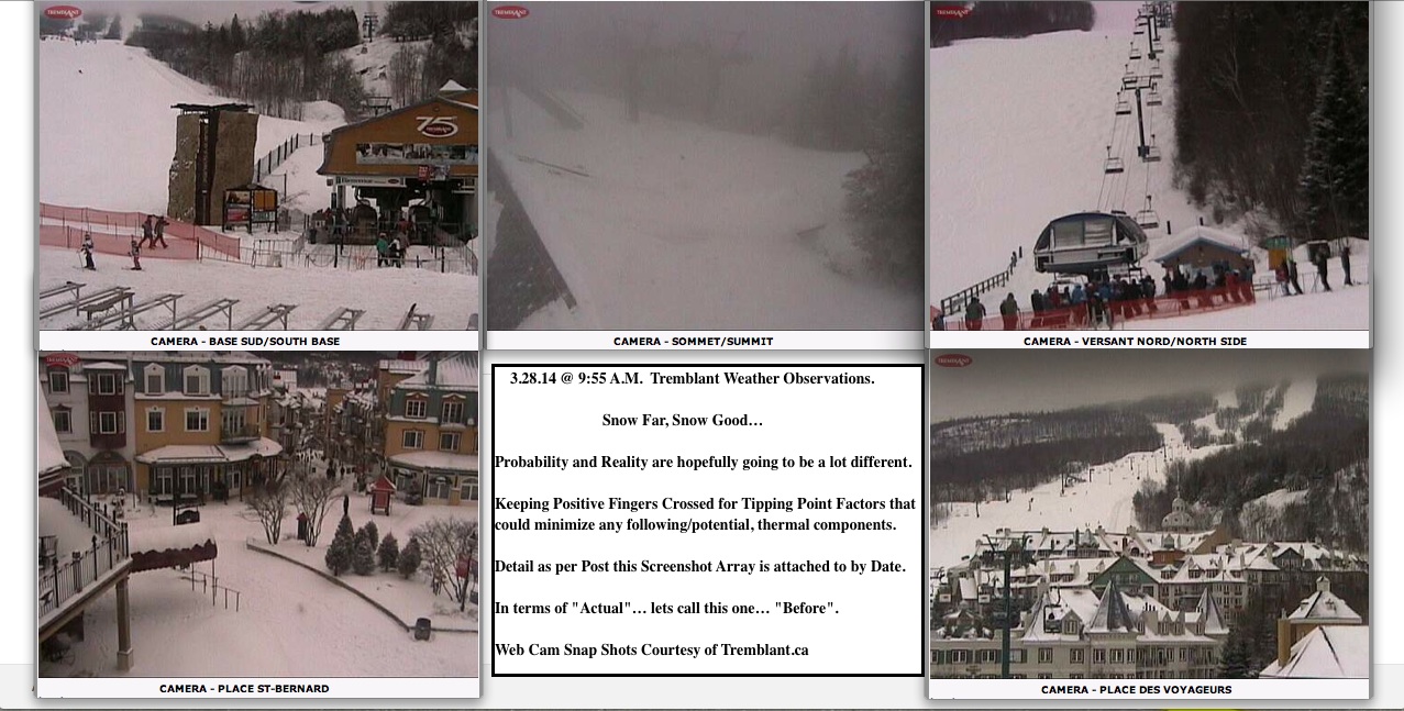Web Cam Snap Shots Courtesy of Tremblant.ca