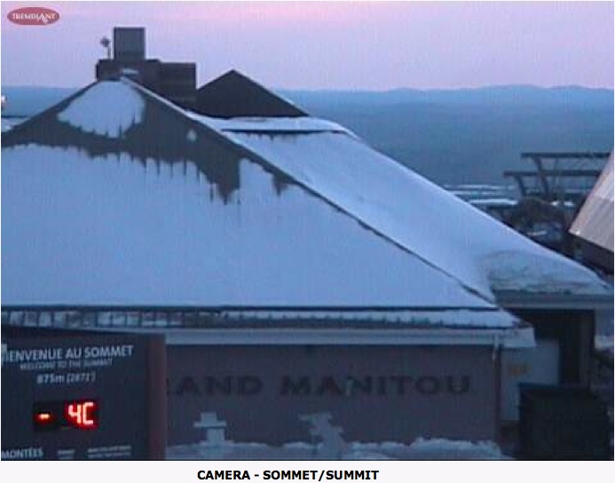 Web Cam Snap Shot Courtesy of Tremblant.ca