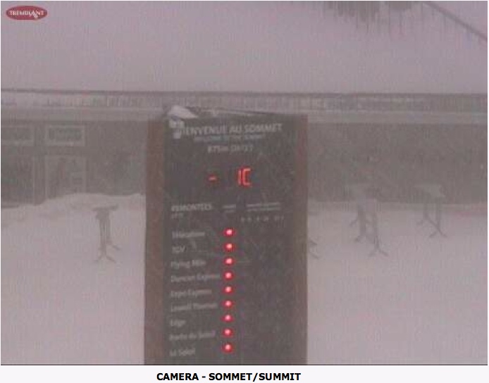 Web Cam Snap Shot Courtesy of Tremblant.ca