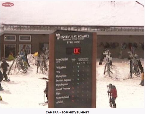 Web Cam Snap Shot Courtesy of Tremblant.ca
