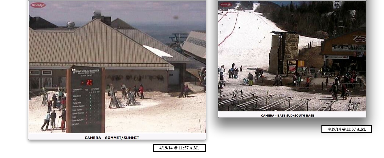 Web Cam Snap Shots Courtesy of Tremblant.ca