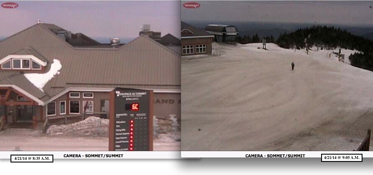 Web Cam Snap Shots Courtesy of Tremblant.ca