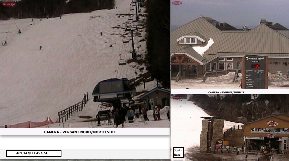 Web Cam Snap Shots Courtesy of Tremblant.ca