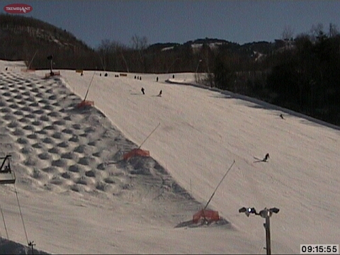 What a Great Day with a little something for everyone, perfect bumps, great groomed, no lines, lots of sun... You should be here! South Side base looking up Johannsen. Grand Manitou summit lodge is just behind the trees in the top right hand corner of this shot.