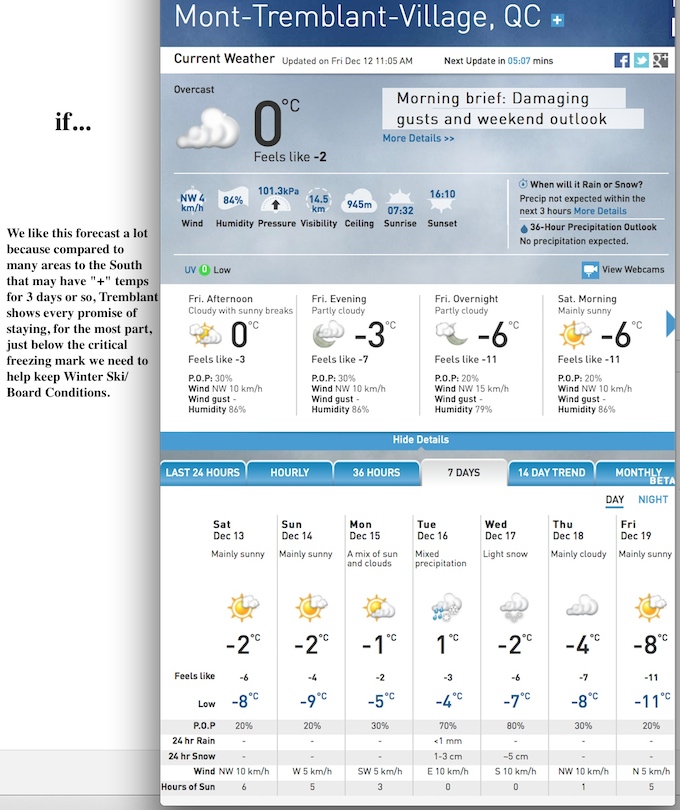 Screenshot Courtesy of The Weather Network.