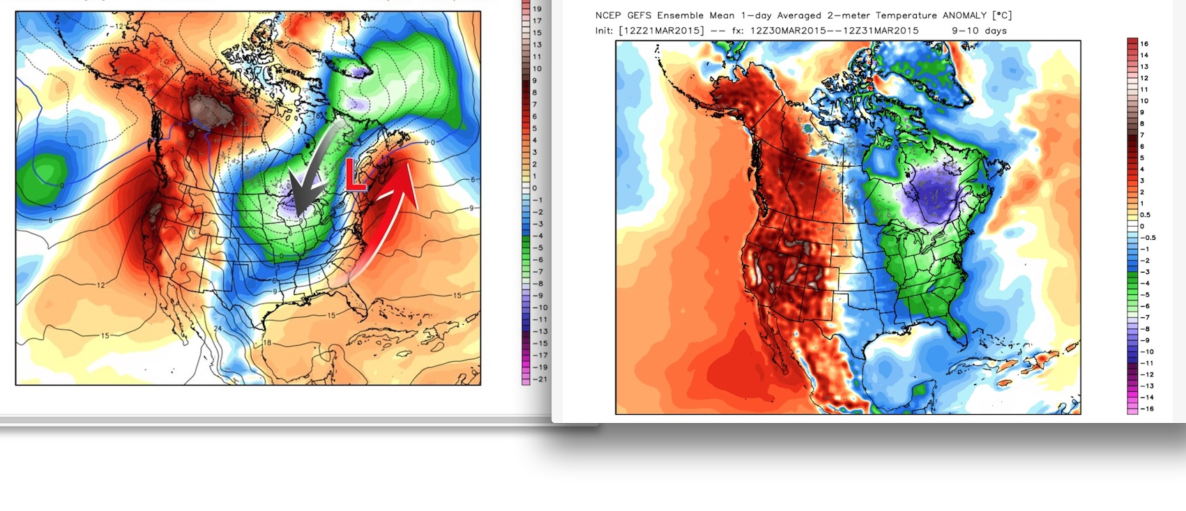 Graphics Courtesy of NOAA.NCEP and The Weather Network.