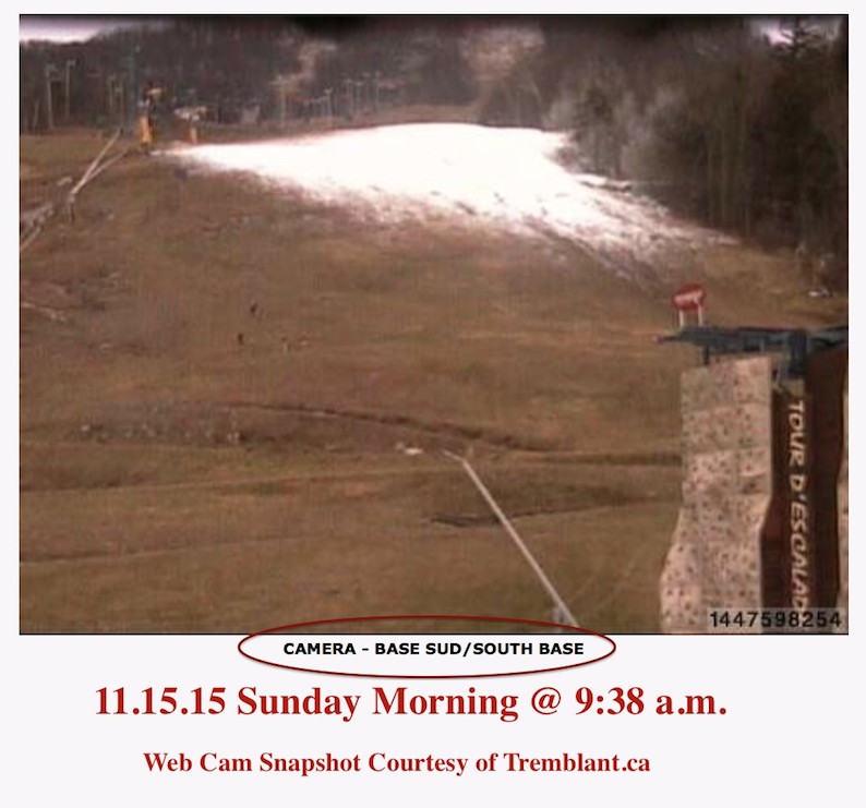 Web Cam SnapShot Courtesy of Tremblant.ca