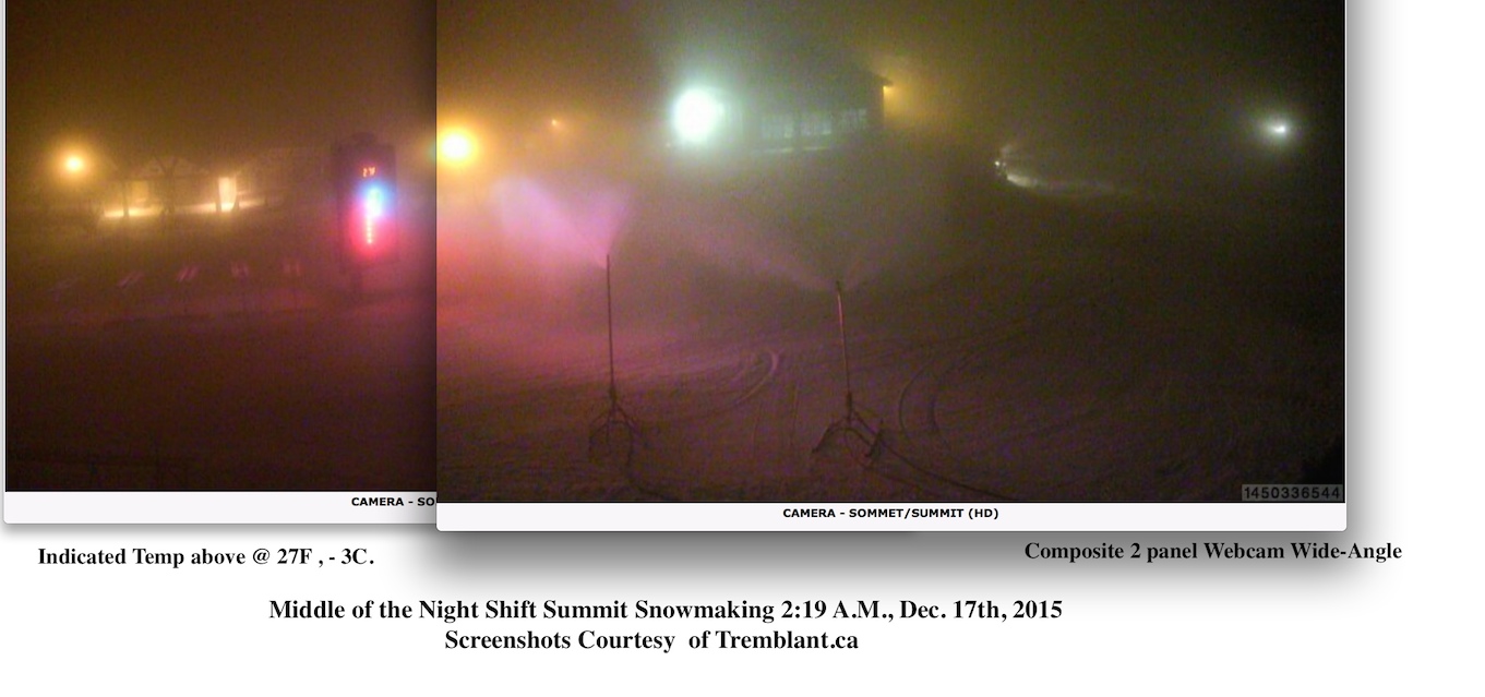 Webcam Snap Shot Courtesy of Tremblant.ca