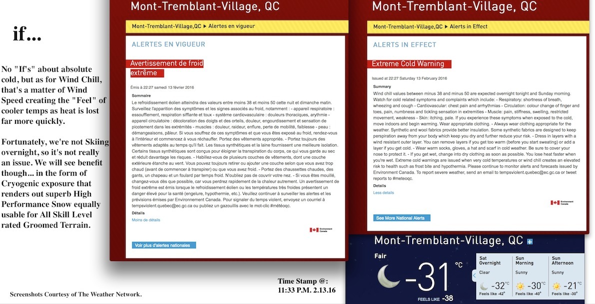 Screenshots courtesy of The Weather Network.