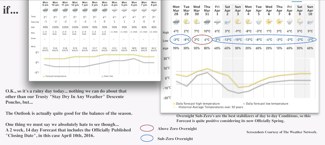 Screenshots Courtesy of The Weather Network.
