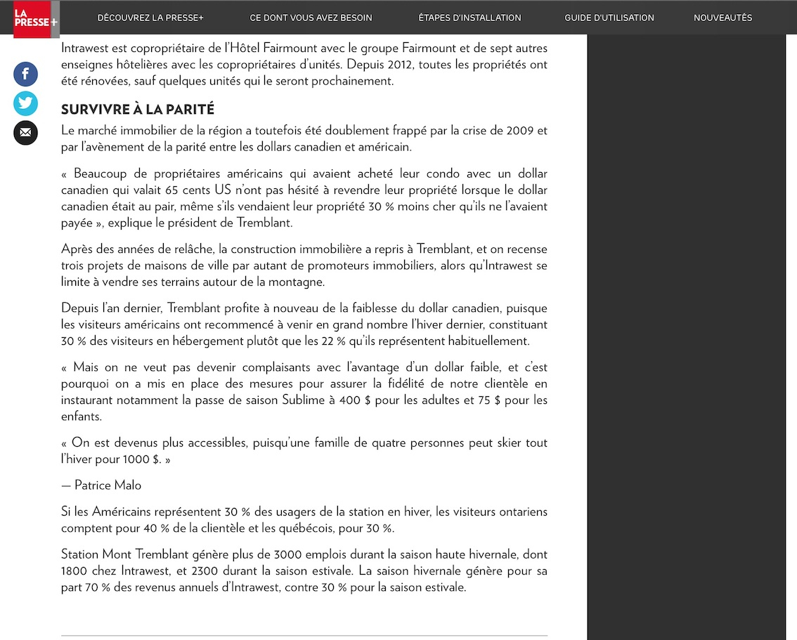 Screenshot Courtesy Of La Presse online.