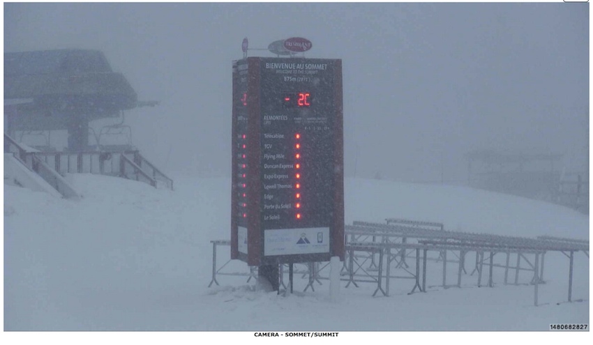 Web Cam Screenshot Courtesy of Tremblant.ca