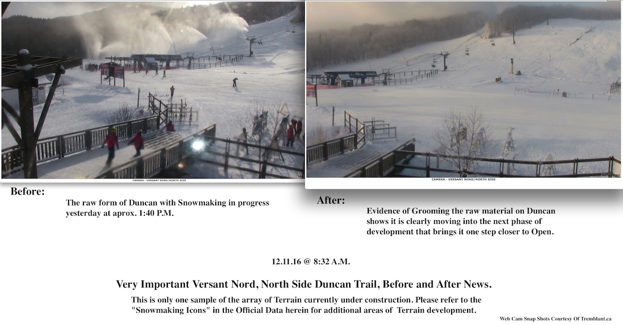 Web cam Snap Shots Courtesy of Tremblant.ca