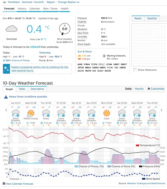Screenshot Courtesy of Weather Underground.