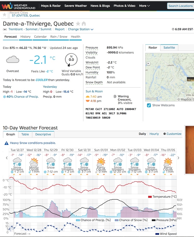 Screenshot Courtesy of Weather Underground.